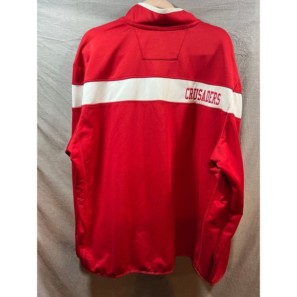 Crusaders Adidas Climalite Sweater Adult 2XL Red Zip Long Sleeve Sweatshirt Mens - Picture 5 of 8